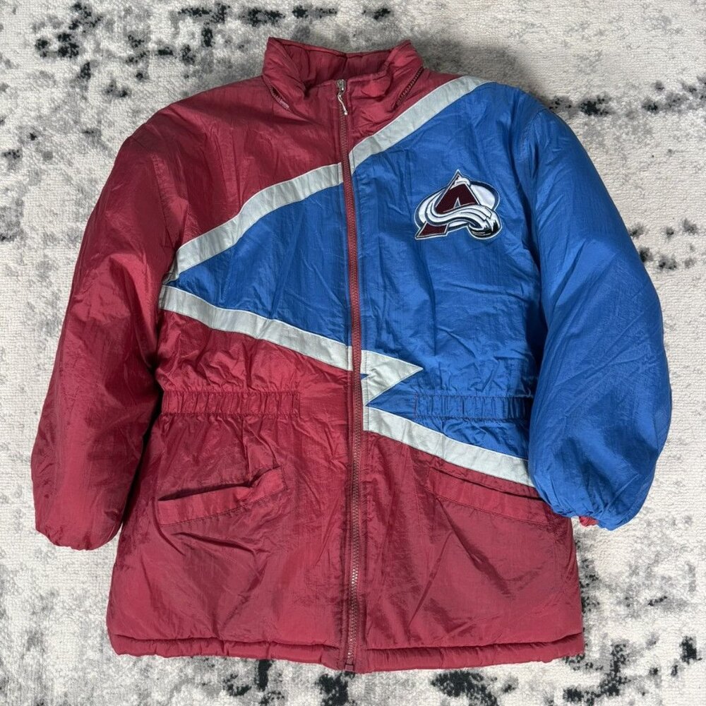 Vintage NHL Avalanche Colorado Kid's Hockey Winter Coat